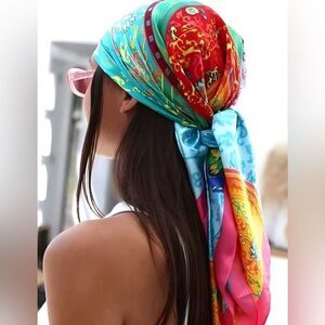 Colorful boho flower Scarf P18